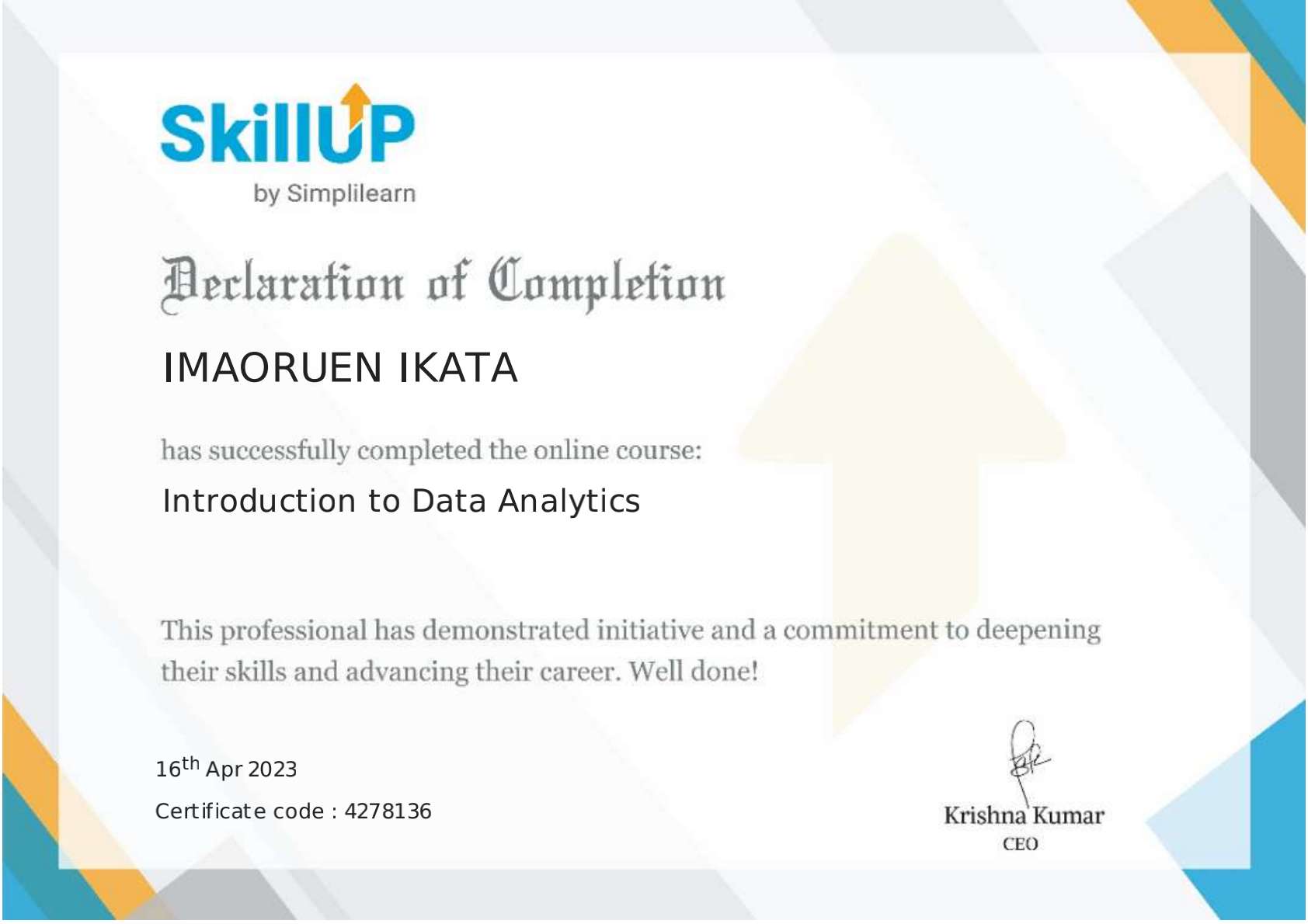 Introduction to Data Analysis