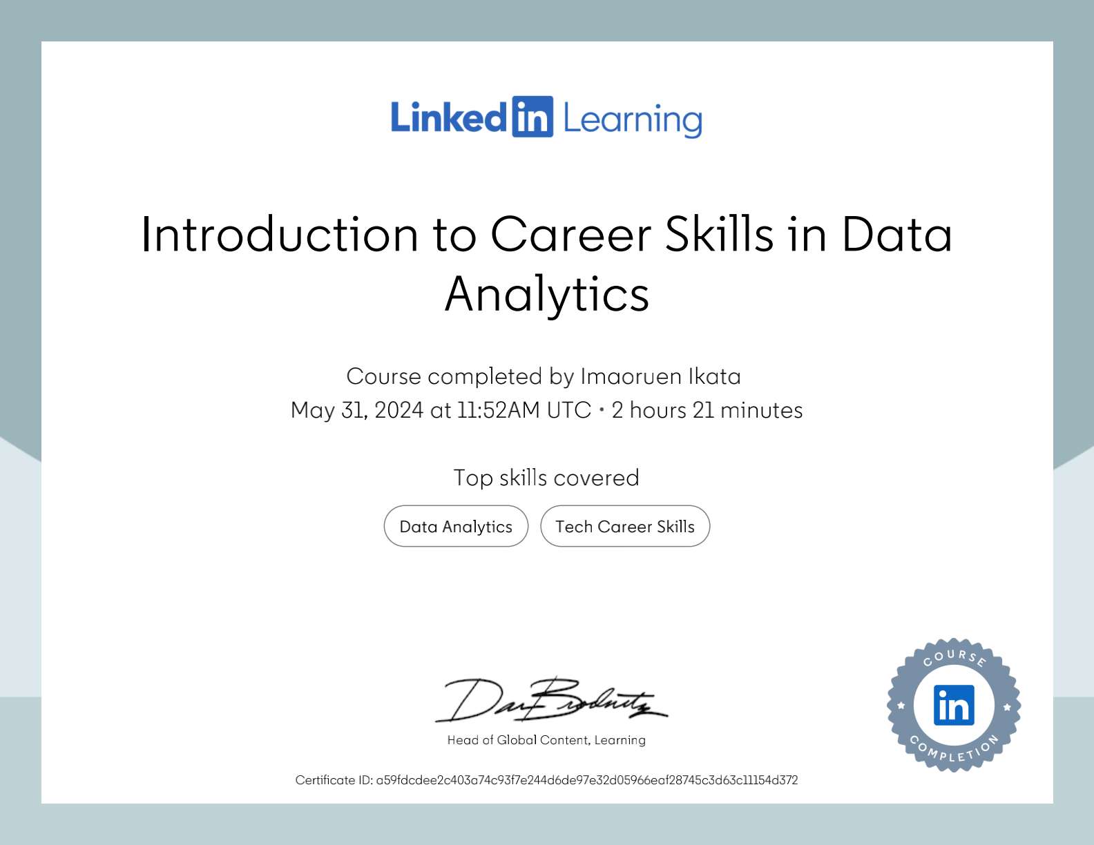 Introduction to Career Skills in Data Analytics