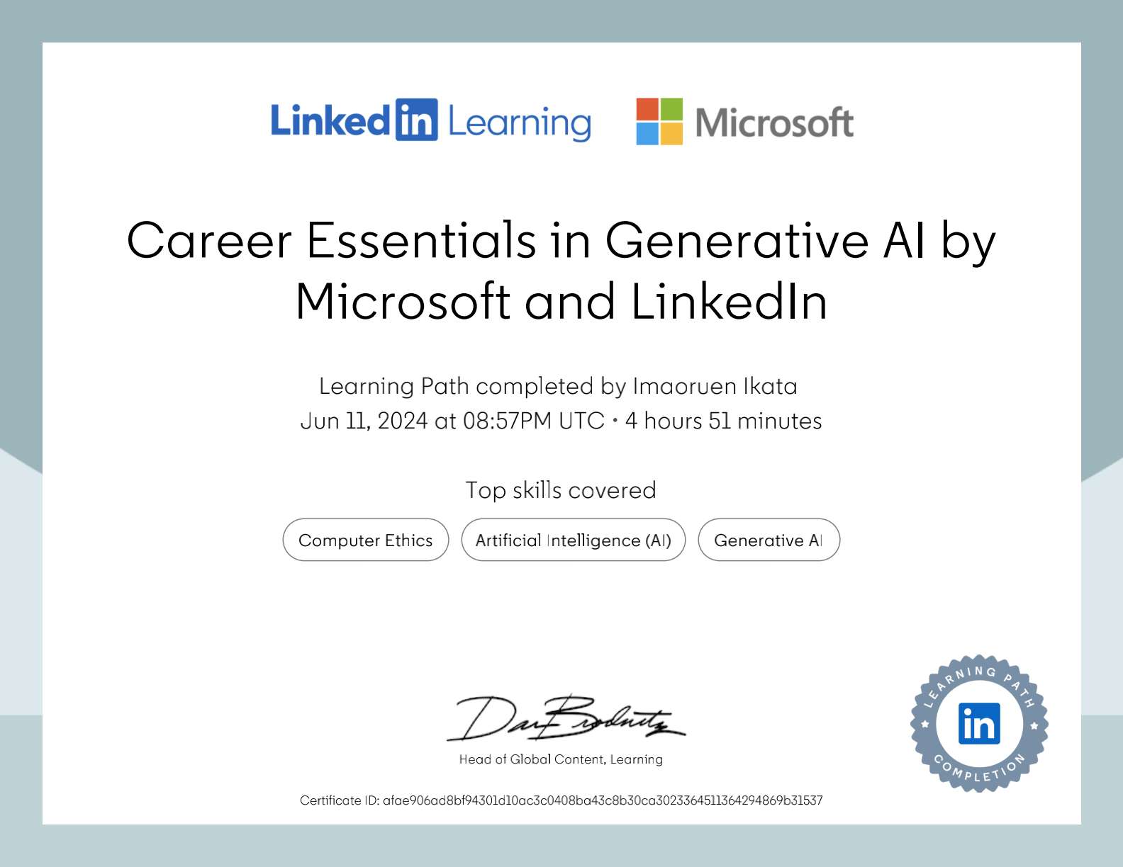 Career Essentials in Generative AI by Microsoft & LinkedIn