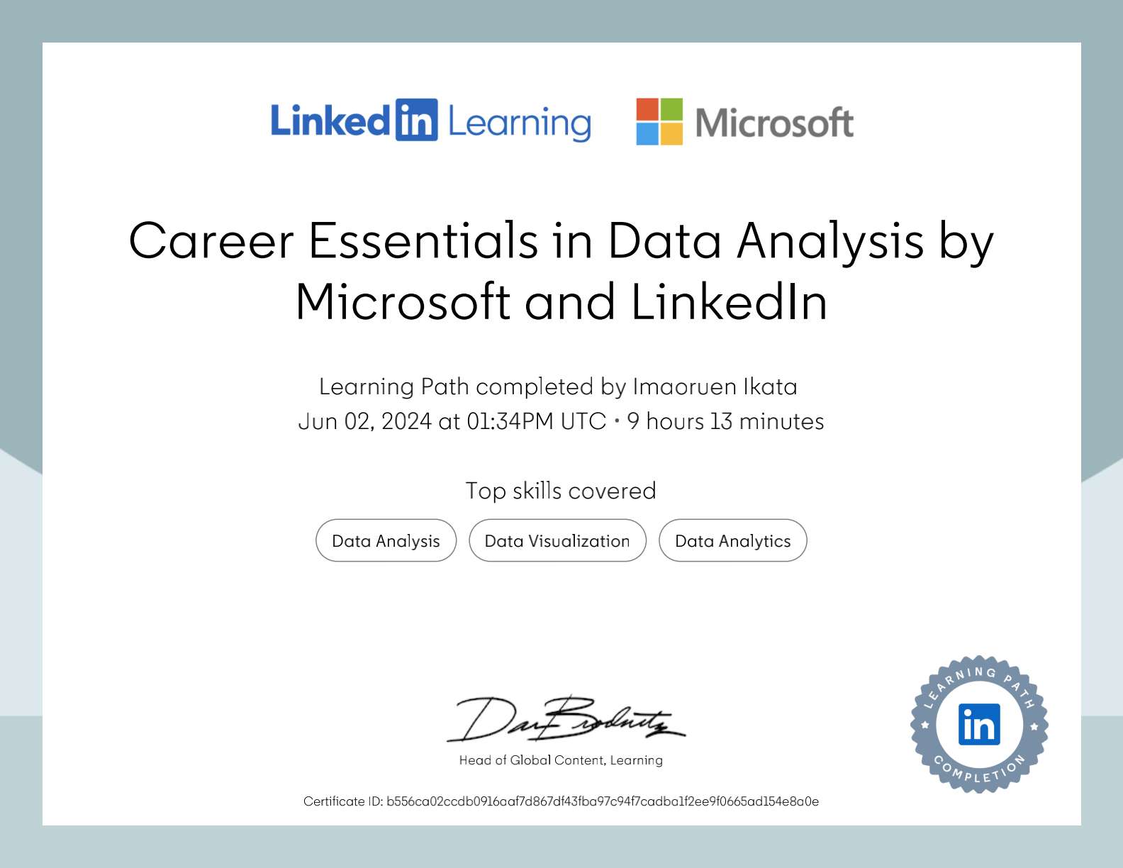 Career Essentials in Data Analysis by Microsoft & LinkedIn